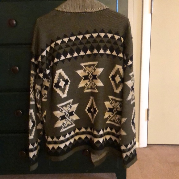 Large geometric sweater cardigan - Picture 2 of 3